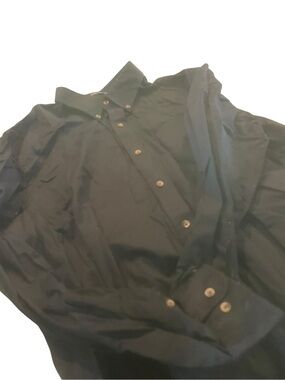 Saddlebred Black Casual Button-Down Shirt